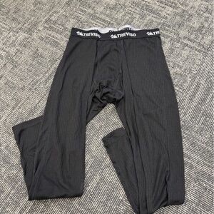 Men’s Treviso Black Warm Thermal Pants- Size Medium